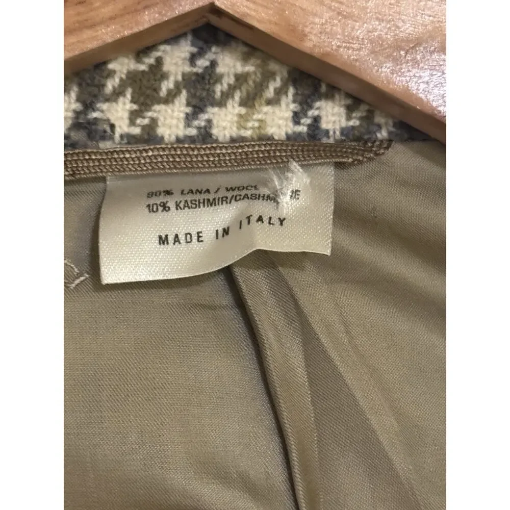 Vintage Gucci Wool & Cashmere Houndstooth Sport Coat - Made in Italy / Blazer